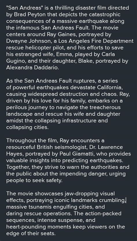 what is the moral lesson of the movie san andreas brainly|San Andreas Themes .
